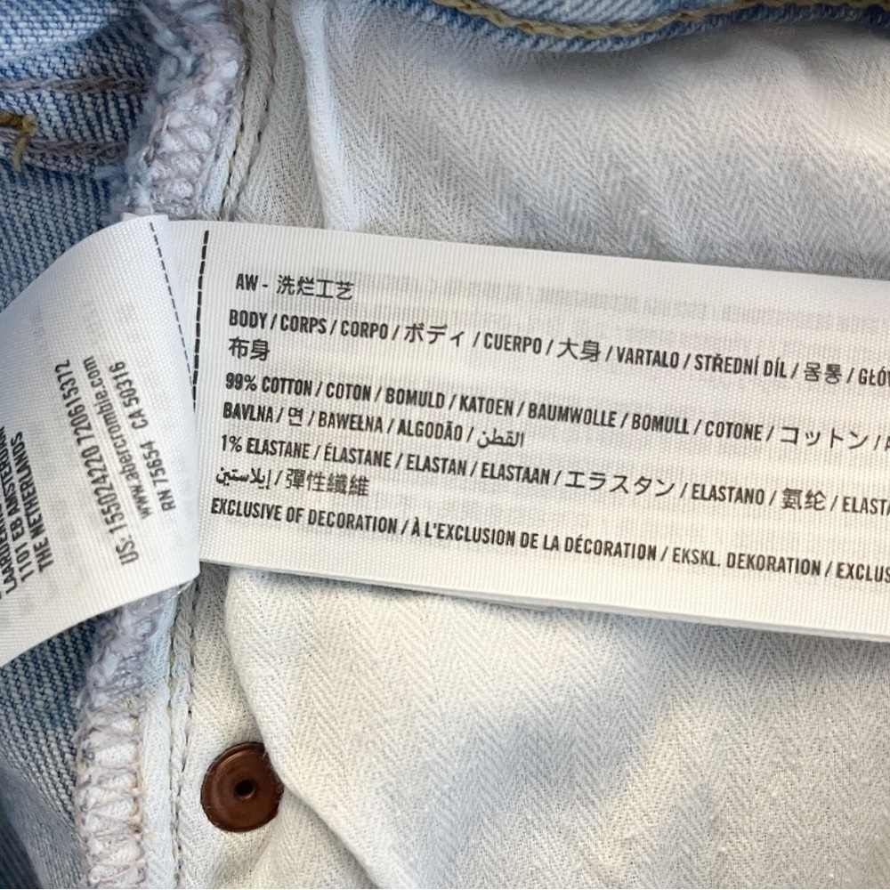 Abercrombie‎ & Fitch The Dad High Rise Thigh Cutout Jeans - Picture 13 of 14